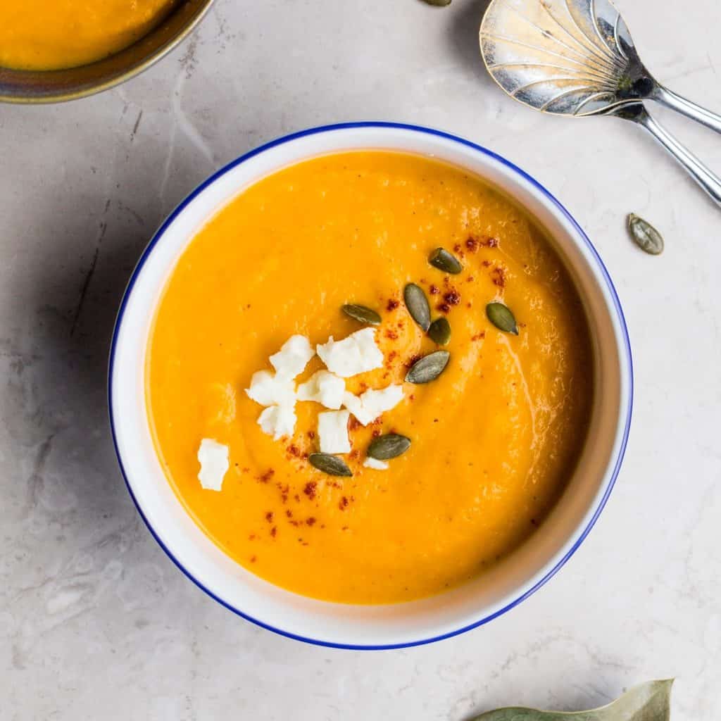 golden beetroot soup with feta